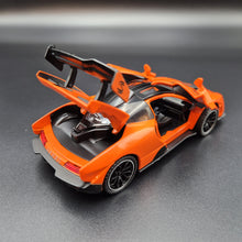 Load image into Gallery viewer, Explorafind 2019 McLaren Senna Orange 1:32 Die Cast Car
