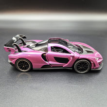 Load image into Gallery viewer, Explorafind 2019 McLaren Senna Purple 1:32 Die Cast Car
