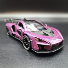 Load image into Gallery viewer, Explorafind 2019 McLaren Senna Purple 1:32 Die Cast Car
