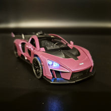 Load image into Gallery viewer, Explorafind 2019 McLaren Senna Purple 1:32 Die Cast Car
