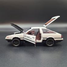 Load image into Gallery viewer, Explorafind 1986 Toyota Trueno AE86 &quot;Initial D&quot; White 1:32 Die Cast Car
