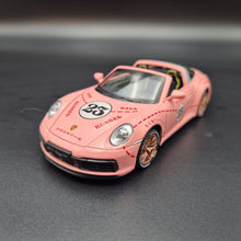 Load image into Gallery viewer, Explorafind 2021 Porsche 911 Targa 4S Pink 1:32 Die Cast Car
