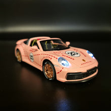 Load image into Gallery viewer, Explorafind 2021 Porsche 911 Targa 4S Pink 1:32 Die Cast Car
