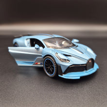 Load image into Gallery viewer, Explorafind 2021 Bugatti Divo Satin Blue 1:32 Die Cast Car
