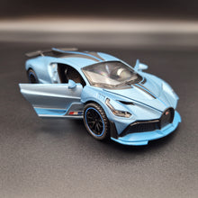 Load image into Gallery viewer, Explorafind 2021 Bugatti Divo Satin Blue 1:32 Die Cast Car
