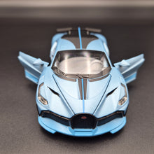 Load image into Gallery viewer, Explorafind 2021 Bugatti Divo Satin Blue 1:32 Die Cast Car
