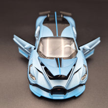 Load image into Gallery viewer, Explorafind 2021 Bugatti Divo Satin Blue 1:32 Die Cast Car
