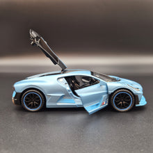 Load image into Gallery viewer, Explorafind 2021 Bugatti Divo Satin Blue 1:32 Die Cast Car
