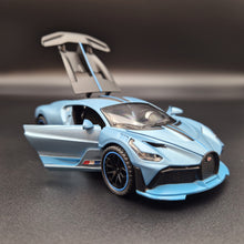 Load image into Gallery viewer, Explorafind 2021 Bugatti Divo Satin Blue 1:32 Die Cast Car
