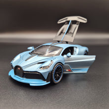 Load image into Gallery viewer, Explorafind 2021 Bugatti Divo Satin Blue 1:32 Die Cast Car
