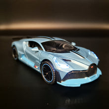 Load image into Gallery viewer, Explorafind 2021 Bugatti Divo Satin Blue 1:32 Die Cast Car
