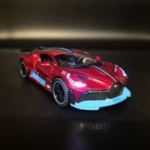 Load image into Gallery viewer, Explorafind 2021 Bugatti Divo Satin Red 1:32 Die Cast Car
