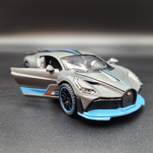 Load image into Gallery viewer, Explorafind 2021 Bugatti Divo Satin Grey 1:32 Die Cast Car
