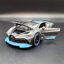 Load image into Gallery viewer, Explorafind 2021 Bugatti Divo Satin Grey 1:32 Die Cast Car
