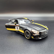 Load image into Gallery viewer, Explorafind 2019 Mercedes-Benz GT Satin Black 1:32 Die Cast Car
