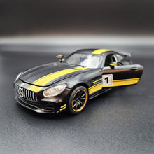 Load image into Gallery viewer, Explorafind 2019 Mercedes-Benz GT Satin Black 1:32 Die Cast Car
