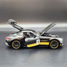 Load image into Gallery viewer, Explorafind 2019 Mercedes-Benz GT Satin Black 1:32 Die Cast Car
