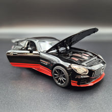 Load image into Gallery viewer, Explorafind 2019 Mercedes-Benz GT Black/Red 1:32 Die Cast Car
