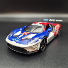 Load image into Gallery viewer, Explorafind 2019 Ford GT Race Car #66 Blue/Red 1:32 Die Cast Car
