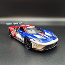 Load image into Gallery viewer, Explorafind 2019 Ford GT Race Car #66 Blue/Red 1:32 Die Cast Car
