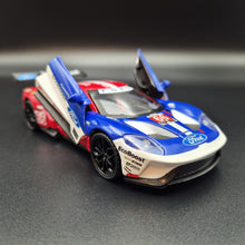 Load image into Gallery viewer, Explorafind 2019 Ford GT Race Car #66 Blue/Red 1:32 Die Cast Car
