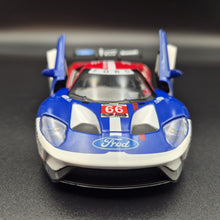 Load image into Gallery viewer, Explorafind 2019 Ford GT Race Car #66 Blue/Red 1:32 Die Cast Car
