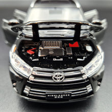 Load image into Gallery viewer, Explorafind 2019 Toyota Highlander Black 1:32 Die Cast Car
