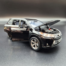 Load image into Gallery viewer, Explorafind 2019 Toyota Highlander Black 1:32 Die Cast Car
