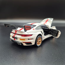 Load image into Gallery viewer, Explorafind 2019 Porsche 911 GT3 RSR White/Grey 1:32 Die Cast Car
