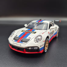 Load image into Gallery viewer, Explorafind 2019 Porsche 911 GT3 RSR White/Blue 1:32 Die Cast Car
