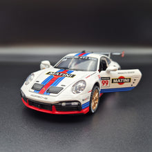 Load image into Gallery viewer, Explorafind 2019 Porsche 911 GT3 RSR White/Blue 1:32 Die Cast Car
