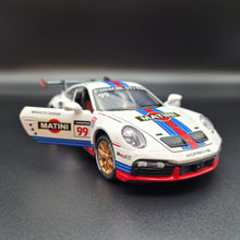 Load image into Gallery viewer, Explorafind 2019 Porsche 911 GT3 RSR White/Blue 1:32 Die Cast Car
