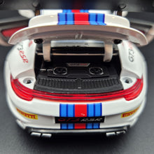 Load image into Gallery viewer, Explorafind 2019 Porsche 911 GT3 RSR White/Blue 1:32 Die Cast Car
