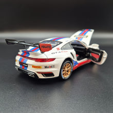 Load image into Gallery viewer, Explorafind 2019 Porsche 911 GT3 RSR White/Blue 1:32 Die Cast Car
