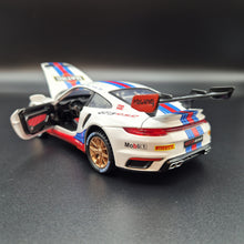 Load image into Gallery viewer, Explorafind 2019 Porsche 911 GT3 RSR White/Blue 1:32 Die Cast Car
