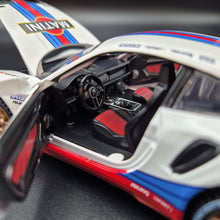 Load image into Gallery viewer, Explorafind 2019 Porsche 911 GT3 RSR White/Blue 1:32 Die Cast Car
