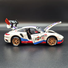 Load image into Gallery viewer, Explorafind 2019 Porsche 911 GT3 RSR White/Blue 1:32 Die Cast Car
