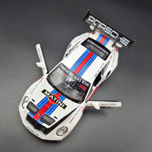 Load image into Gallery viewer, Explorafind 2019 Porsche 911 GT3 RSR White/Blue 1:32 Die Cast Car
