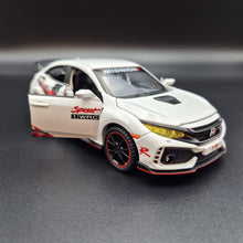 Load image into Gallery viewer, Explorafind 2021 Honda Civic Type White 1:32 Die Cast Car
