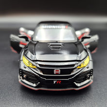 Load image into Gallery viewer, Explorafind 2021 Honda Civic Type R Black 1:32 Die Cast Car
