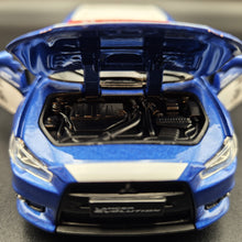Load image into Gallery viewer, Explorafind 2015 Mitsubishi Lancer Evolution Blue 1:32 Die Cast Car
