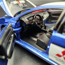Load image into Gallery viewer, Explorafind 2015 Mitsubishi Lancer Evolution Blue 1:32 Die Cast Car
