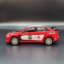 Load image into Gallery viewer, Explorafind 2015 Mitsubishi Lancer Evolution Red 1:32 Die Cast Car
