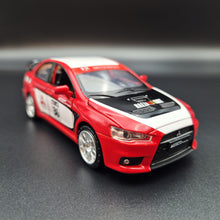 Load image into Gallery viewer, Explorafind 2015 Mitsubishi Lancer Evolution Red 1:32 Die Cast Car
