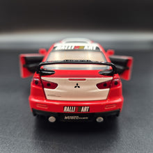 Load image into Gallery viewer, Explorafind 2015 Mitsubishi Lancer Evolution Red 1:32 Die Cast Car
