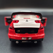 Load image into Gallery viewer, Explorafind 2015 Mitsubishi Lancer Evolution Red 1:32 Die Cast Car
