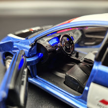 Load image into Gallery viewer, Explorafind 2015 Mitsubishi Lancer Evolution Blue 1:32 Die Cast Car
