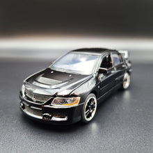 Load image into Gallery viewer, Explorafind 2007 Mitsubishi EVO IX Black 1:32 Die Cast Car
