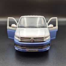 Load image into Gallery viewer, Explorafind 2018 Volkswagen T6 Multivan Silver/Blue 1:32 Die Cast Van
