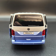 Load image into Gallery viewer, Explorafind 2018 Volkswagen T6 Multivan Silver/Blue 1:32 Die Cast Van
